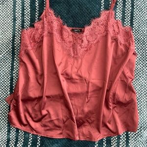 Lacy pink camisole